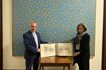 Iranian Mission Presents Quranic Calligraphy Works to Top Serbian Museums