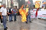 Moroccan Demonstrators Set Fire to Israeli Regime’s Flag  