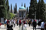 گردشگران نوروزی در آرامگاه سعدی‎‎