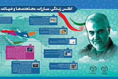 اینفوگرافیک | اطلس زندگی سردار دل‌ها «سپهبد سلیمانی»