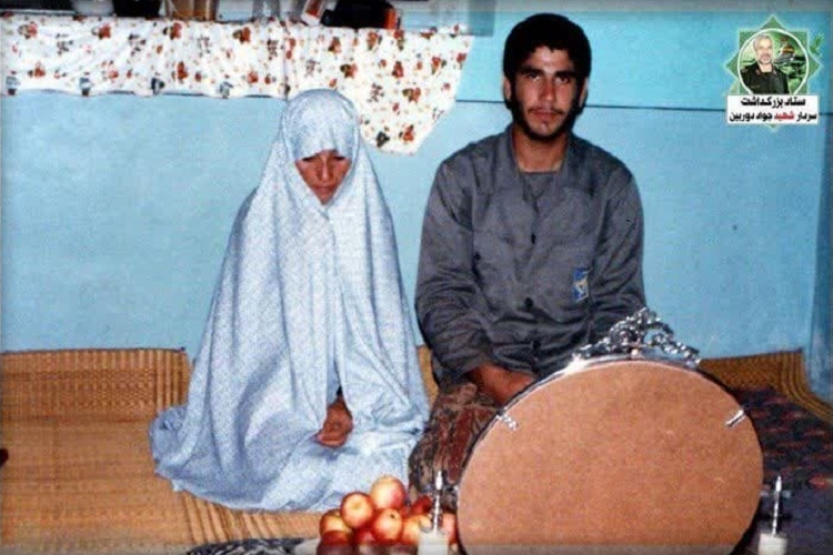 سردار شهید مدافع حرم «جواد دوربین» و همسرش