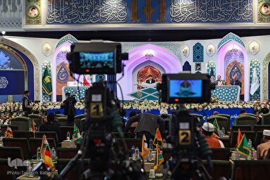 فیلم | اجرای حافظان کل در دومین روز چهل‌ویکمین مسابقات بین‌المللی قرآن