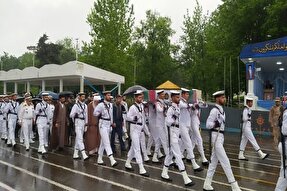 عکس | تشییع پیکر شهید حجت کاروان در نیروی دریایی رشت