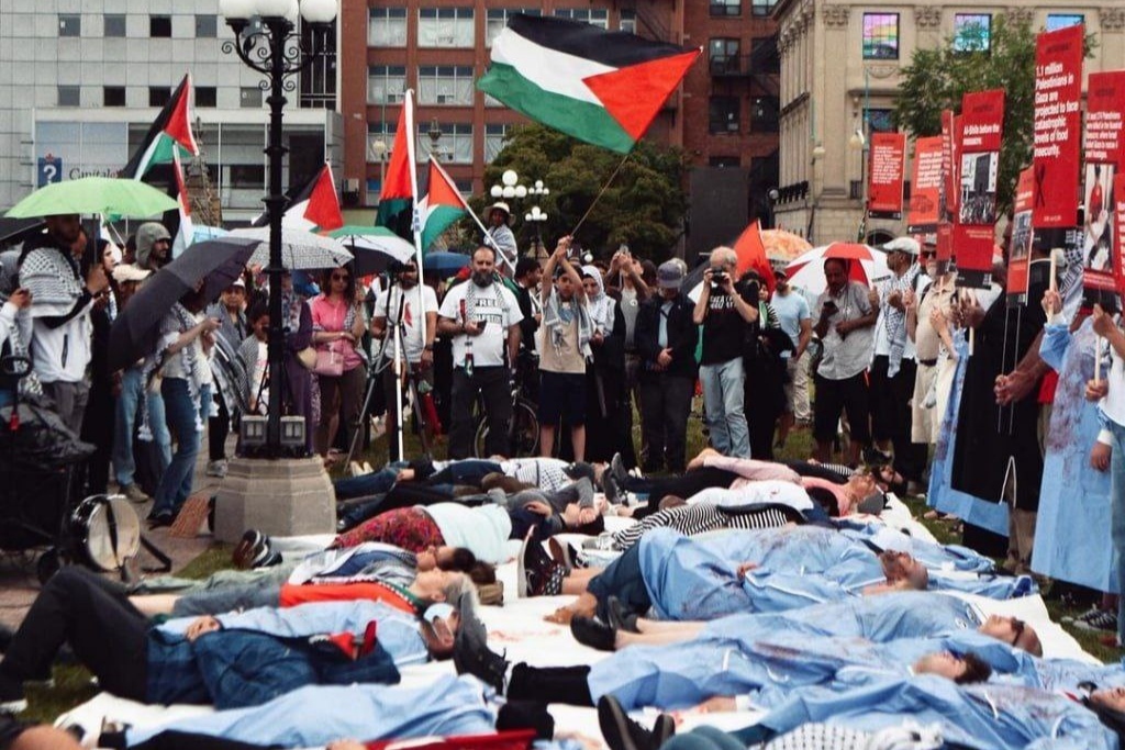 عکس | ادامه همبستگی مردم کانادا با غزه