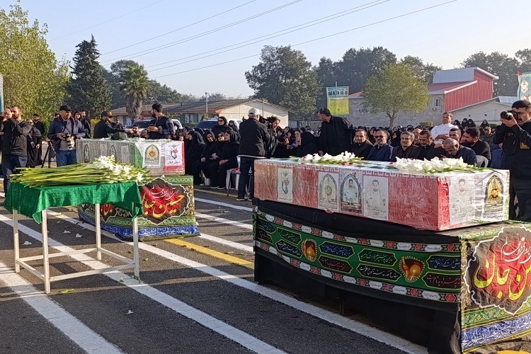 تشییع شهدای گیلانی حادثه تروریستی تفتان