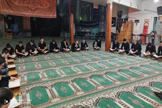 آیین ختم قرآن شب عاشورای حسینی در مسجد جامع تالش برگزار شد