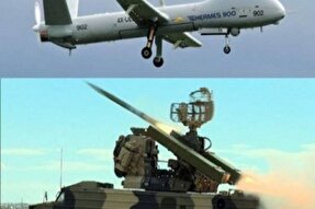 انهدام پهپاد هرمس رژیم غاصب اسرائیل در خرم‌آباد + فیلم