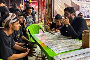 اجرای طرح ملی قرآن در مسیر پیاده‌روی اربعین + عکس